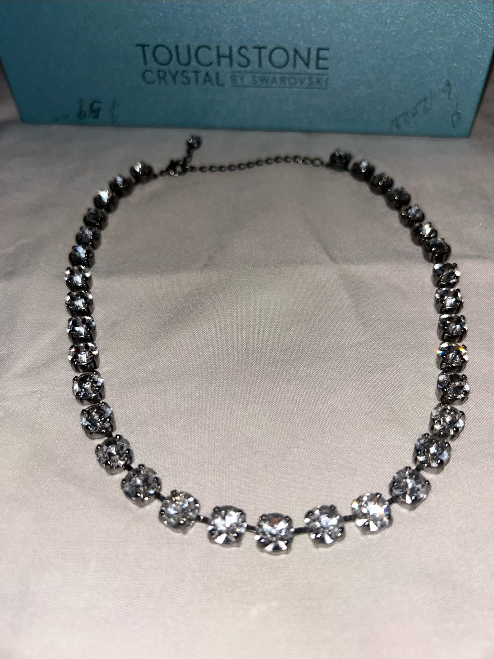 Touchstone Crystal Clear Swarovski-Style Sparkling Necklace